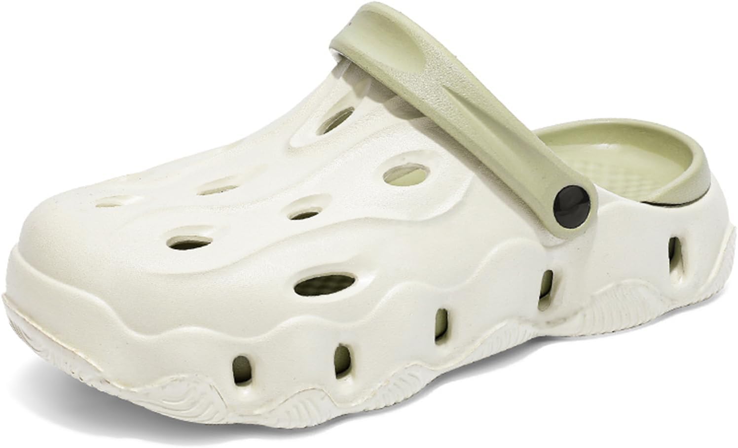 

Унисекс легкие мягкие сабо из EVA с перфорацией, дышащие, на плоской подошве, с круглым носком, повседневная обувь для улицы и дома, сада, пляжа, бассейна, летняя обувь для мужчин и женщин, для ежедневного комфорта и ходьбы Psieicwm, зеленый