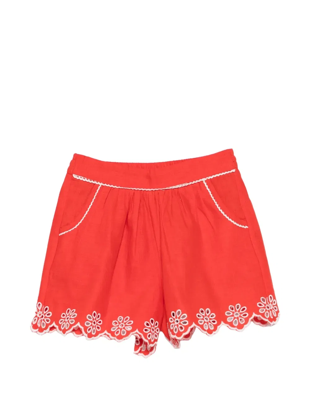 Шорты с вышивкой Stella Mccartney Kids, красный