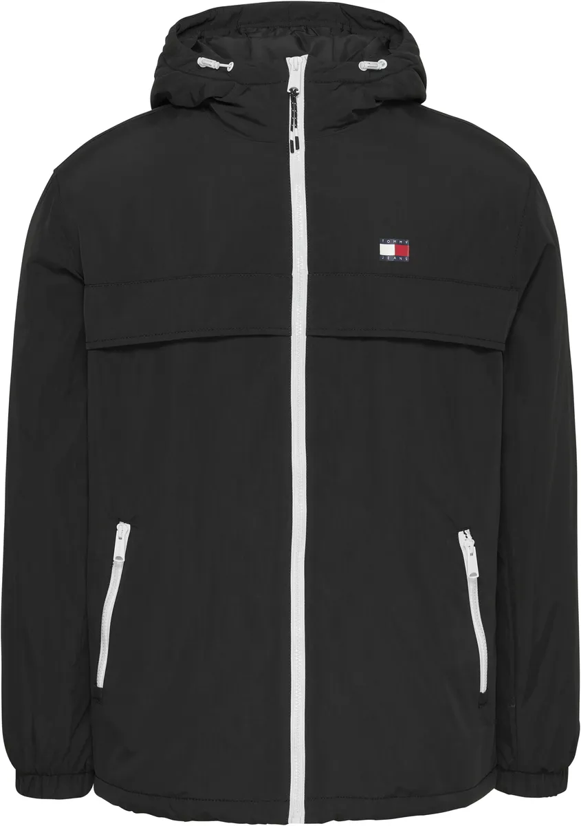 

Куртка Tommy Jeans Plus для отдыха "TJM PADDED SOLID CHICAGO EXT", с капюшоном, большие размеры, с нашивкой-логотипом, черный