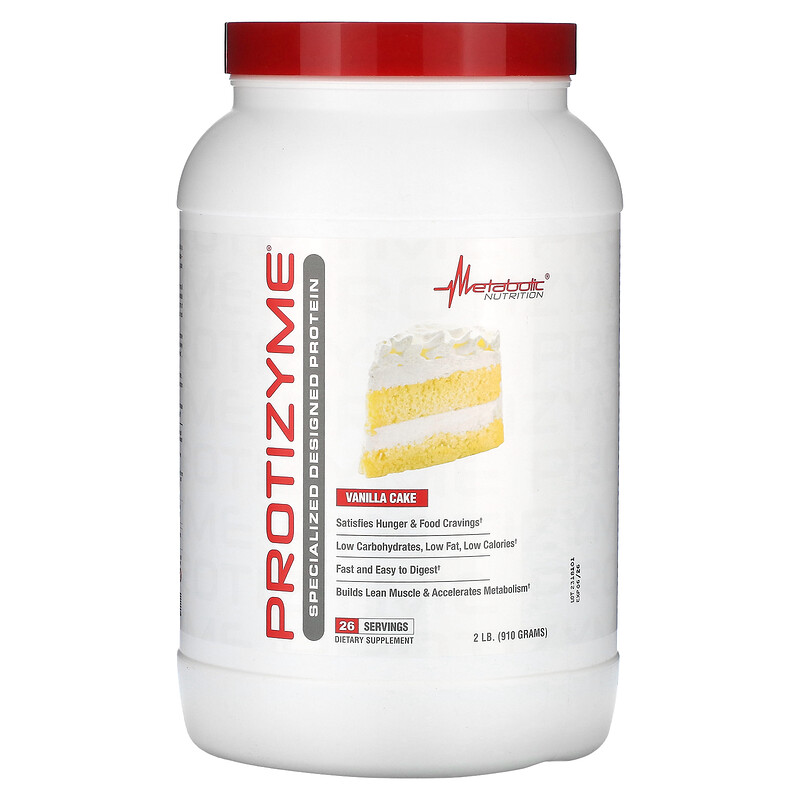 

Metabolic Nutrition, Protizyme, Specialized Designed Protein, ванильный торт, 910 г (2 фунта)