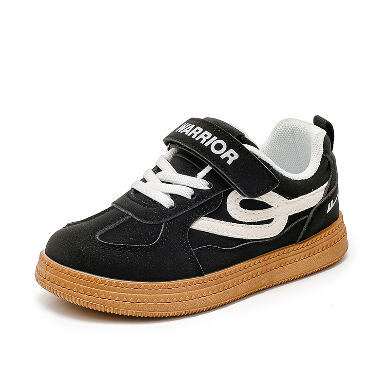 

WARRIOR Кроссовки для скейтбординга с амортизацией, устойчивые к истиранию и скольжению, Black, детские