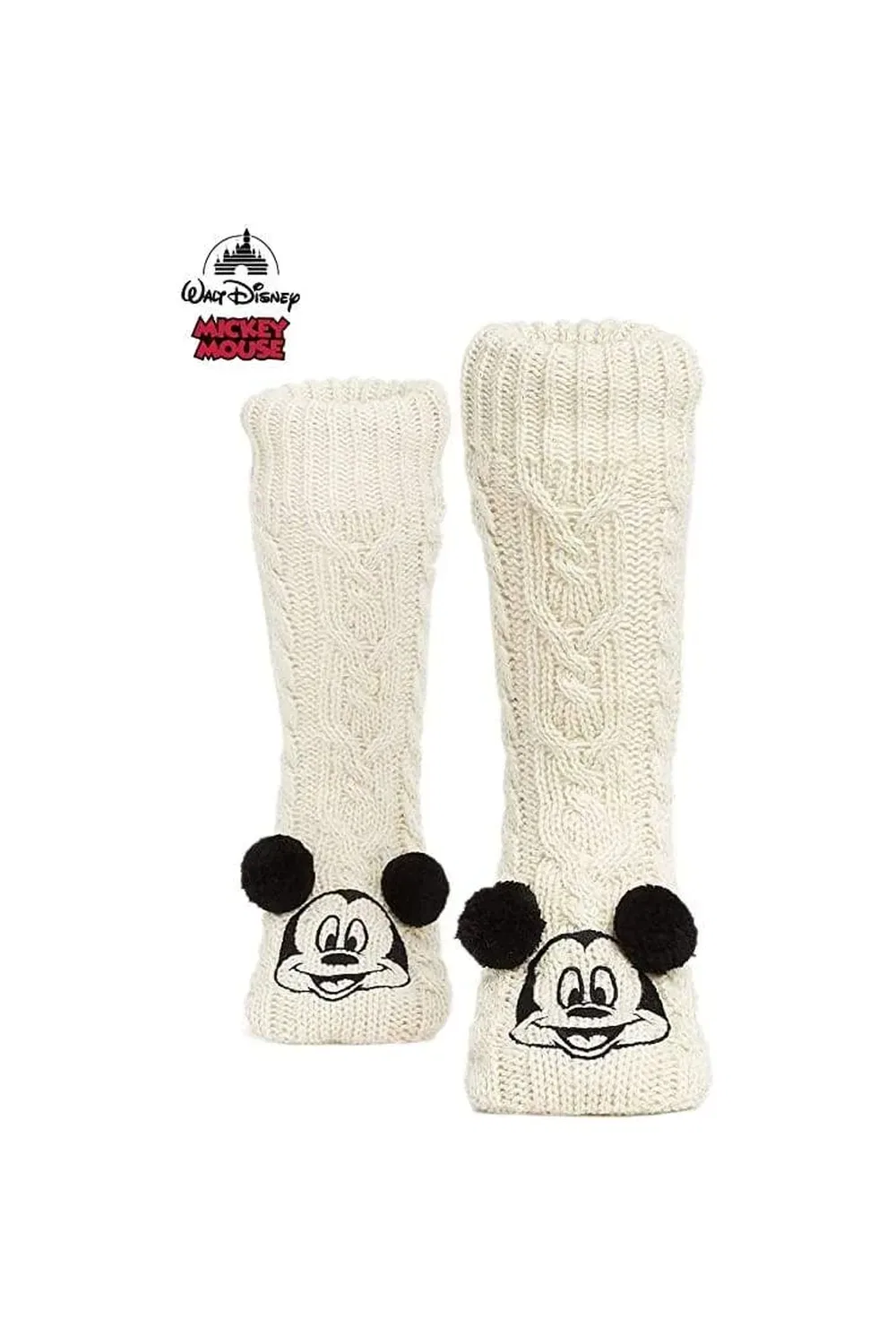 Носки-тапочки Mickey Mouse флисовые Disney, слоновая кость — фото 4
