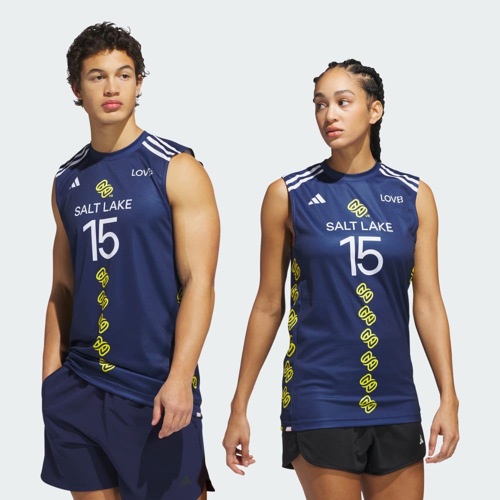 

Спортивный топ Adidas x LOVB Washington Sleeveless Jersey, цвет Team Navy/Yellow