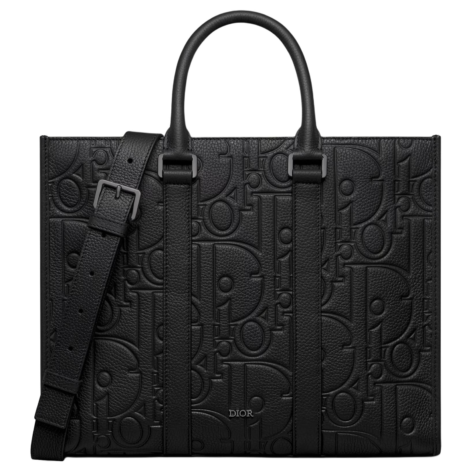 

DIOR Сумка мужская средняя из коровьей кожи черная