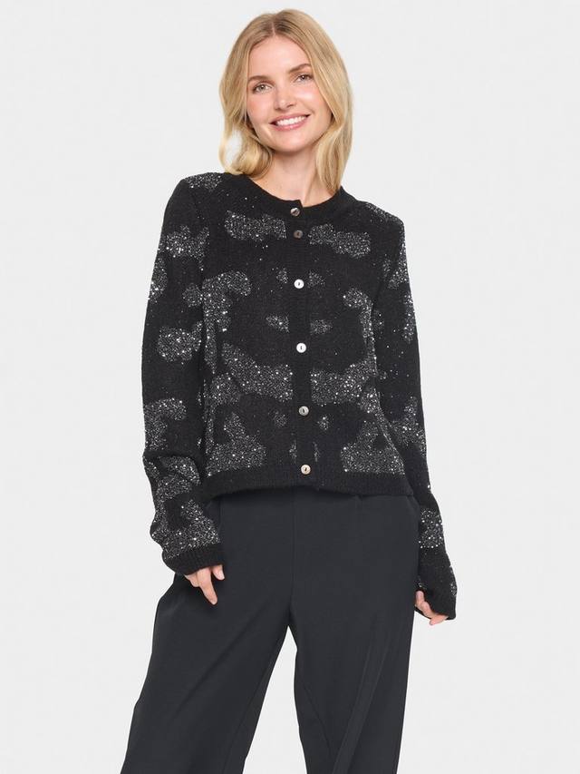 

Вязаный кардиган halima sparkle Saint Tropez, черный