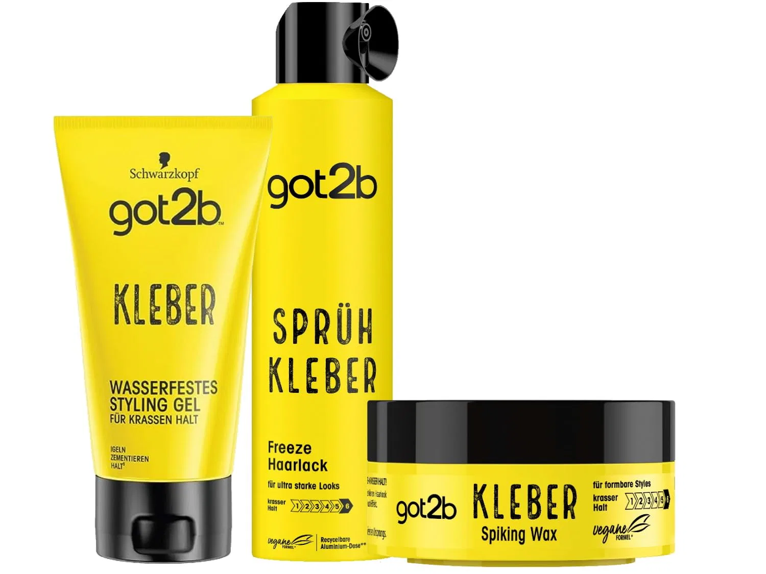 Набор для укладки волос got2b Glue: гель, воск и лак Got2B