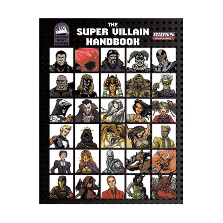 

Super Villain Handbook, Icons RPG (Fainting Goat Games), мягкая обложка