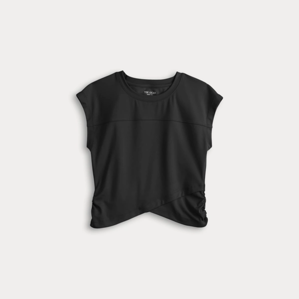 

Спортивная футболка-тюльпан для девочек 7-16 лет Tek Gear, черный