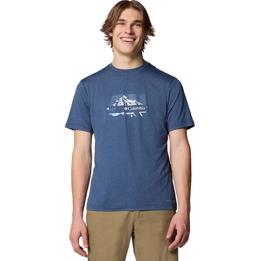 

Футболка Columbia Kwick Hike Graphic Columbia, Collegiate Navy Heather/Peak Direction, Синий, Футболка Columbia Kwick Hike Graphic Columbia, Collegiate Navy Heather/Peak Direction
