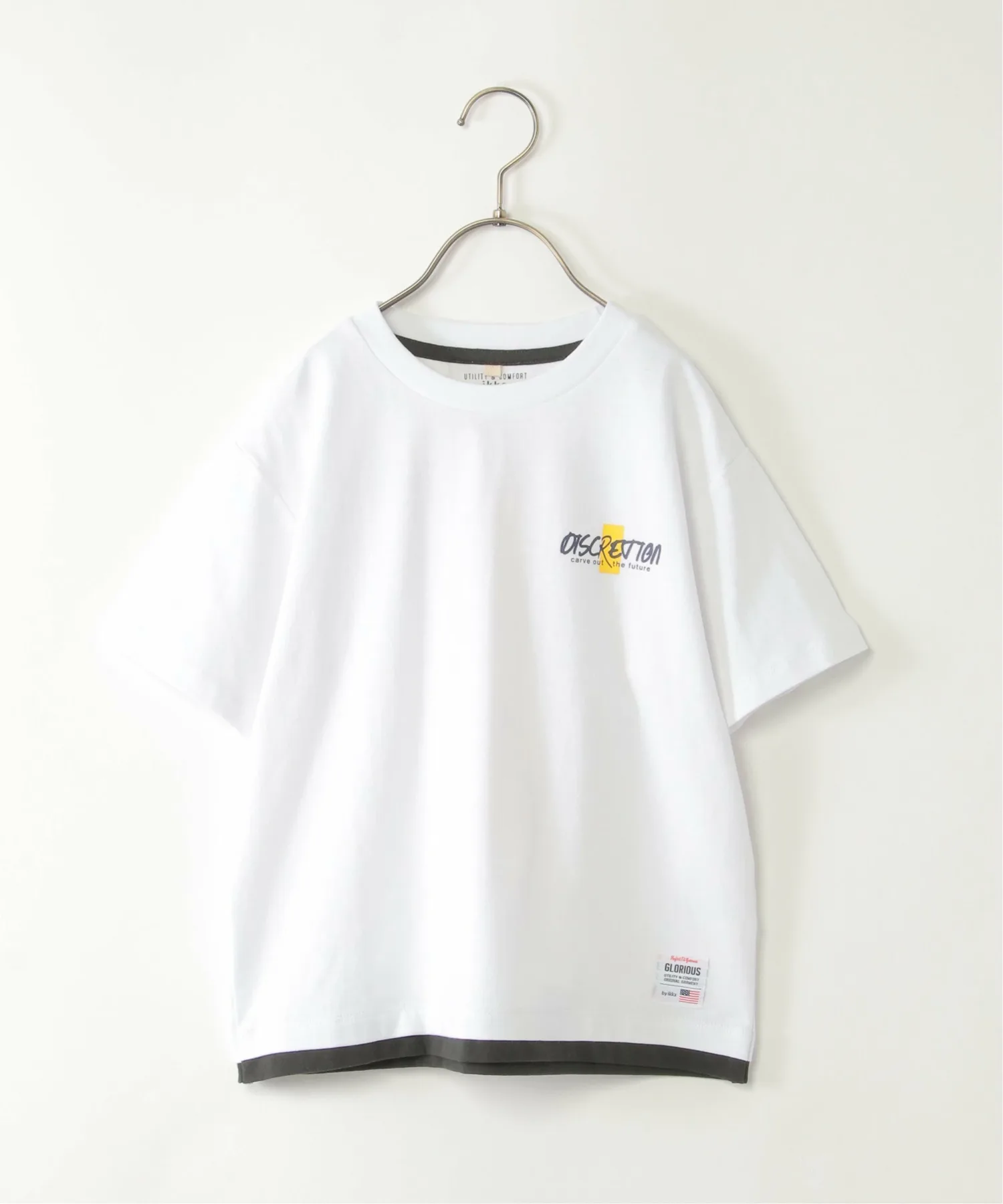 Футболка с многослойным принтом по низу (120–160 см) Ikka, off white
