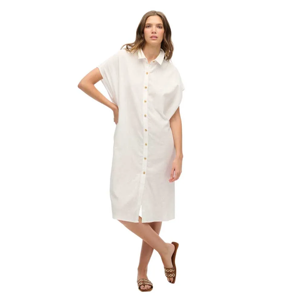 

Платье Superdry Oversized short sleeve midi, бежевый