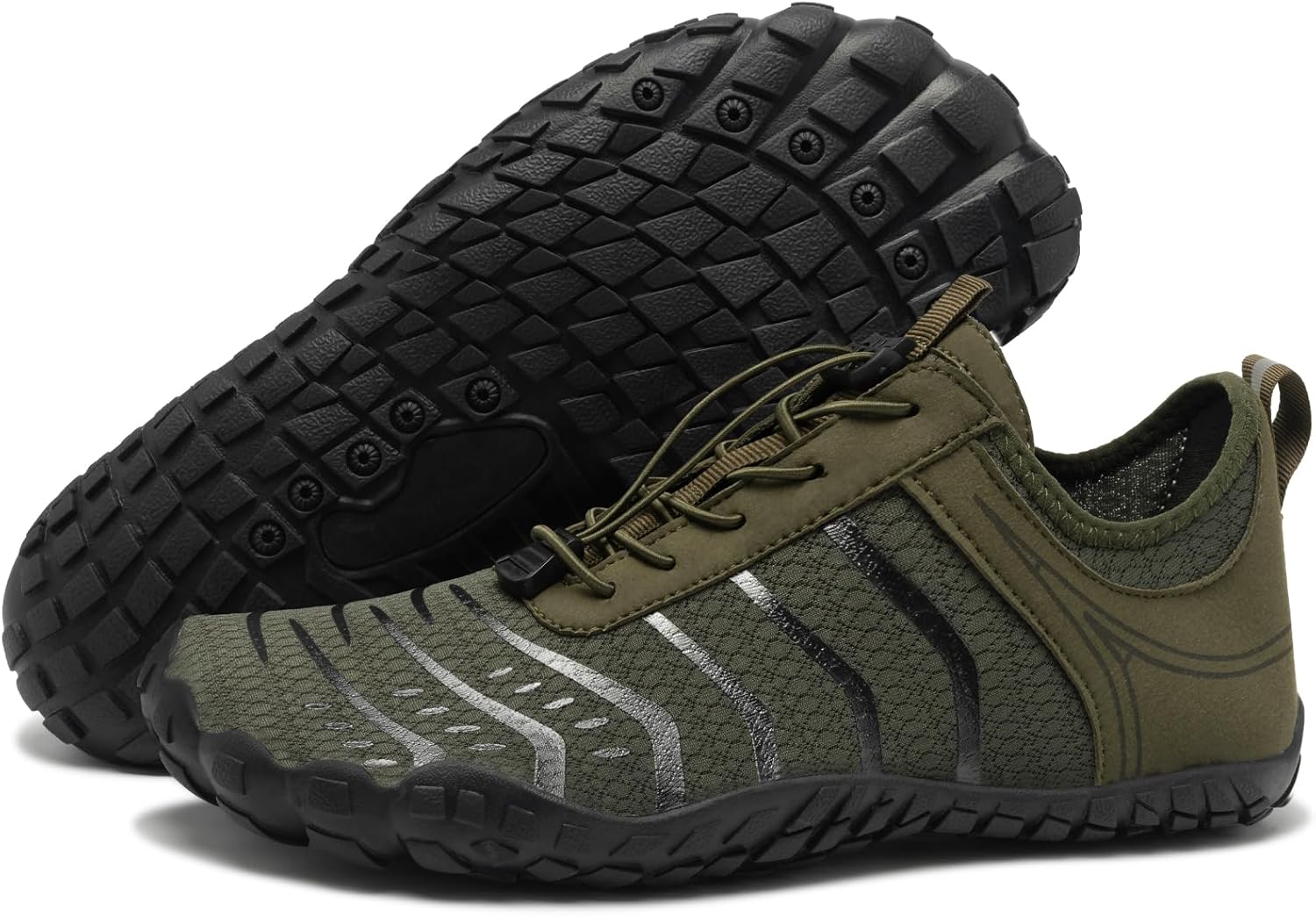 

Походные ботинки 2026 года для женщин и мужчин, обувь с широким носком для воды, удобный и нескользящий крой, спортивная обувь для ходьбы и походов Barezoey, зеленый