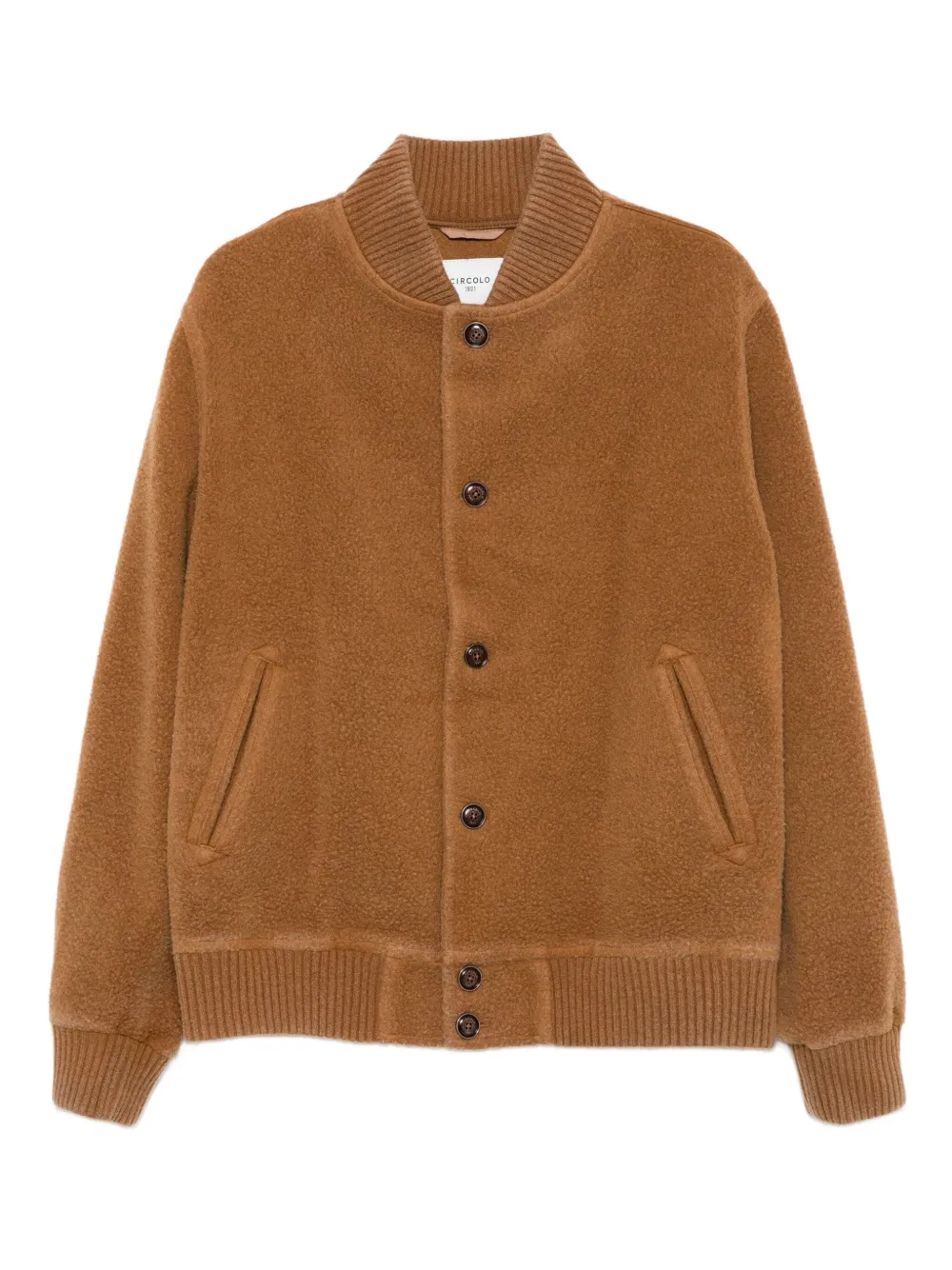 

Шерстяной бомбер на пуговицах Circolo 1901, коричневый