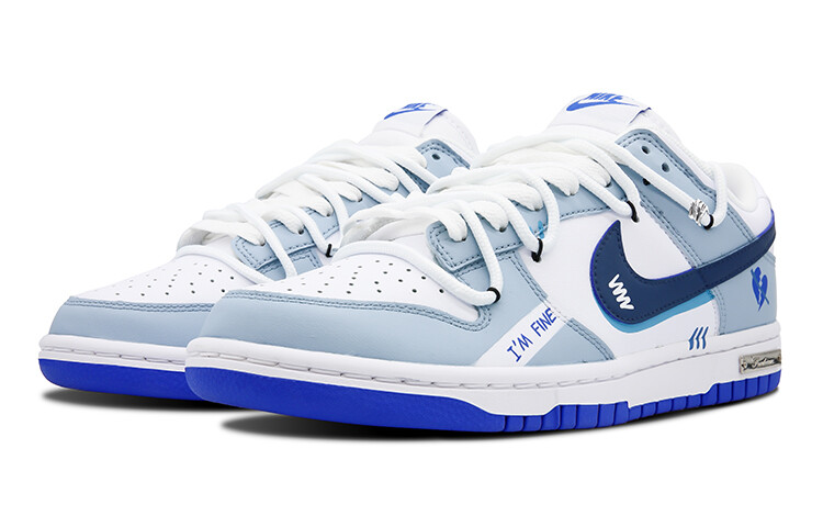 

Кроссовки Nike Dunk Skateboard Shoes Men Low-Top Blue White, Синий, Кроссовки Nike Dunk Skateboard Shoes Men Low-Top Blue White