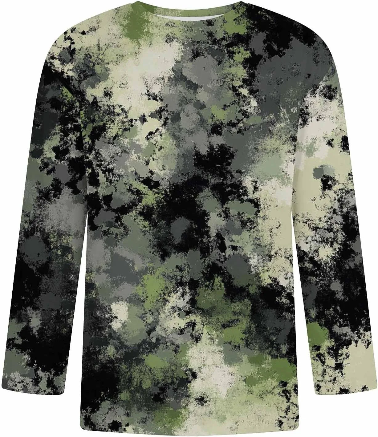Мужская футболка baseball с 3/4 рукава, tie dye camouflage — фото 2