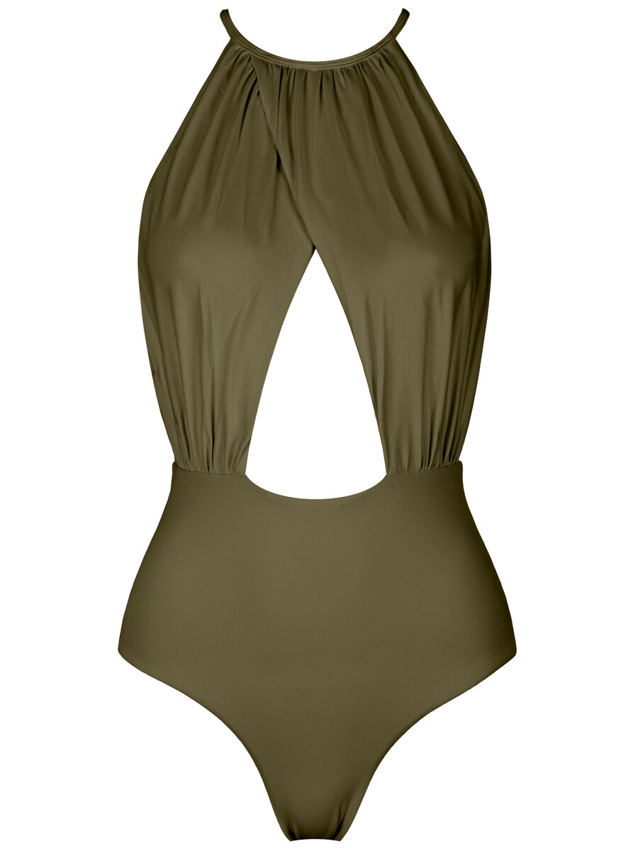 

Купальник с высоким воротом SEA ME SWIM BARBADOS, оливковый