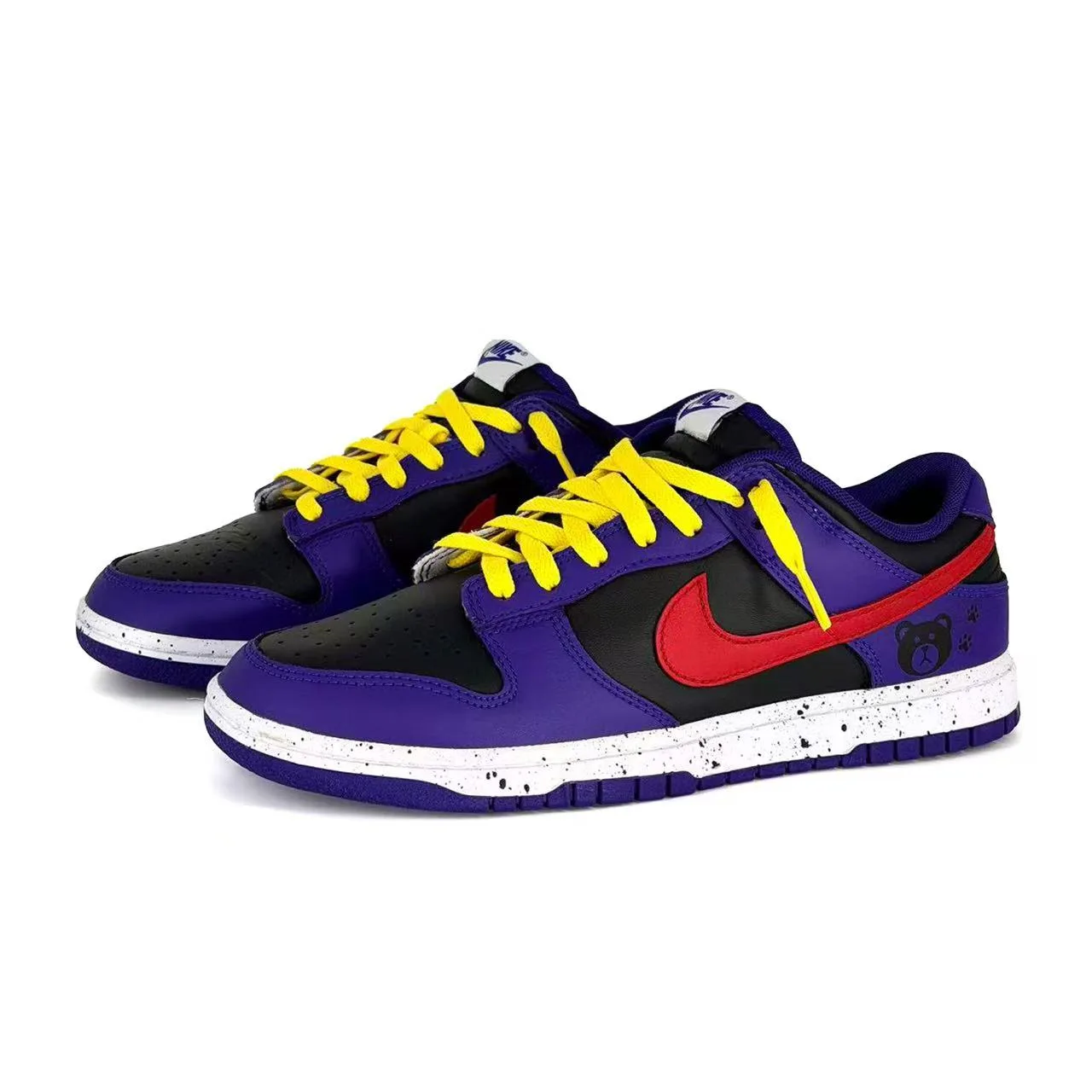 Nike Кроссовки для скейтбординга Dunk Scorpion Lei, низкие, облегченные, противоскользящие, из спилка коровьей кожи, фиолетовые, мужские — фото 4