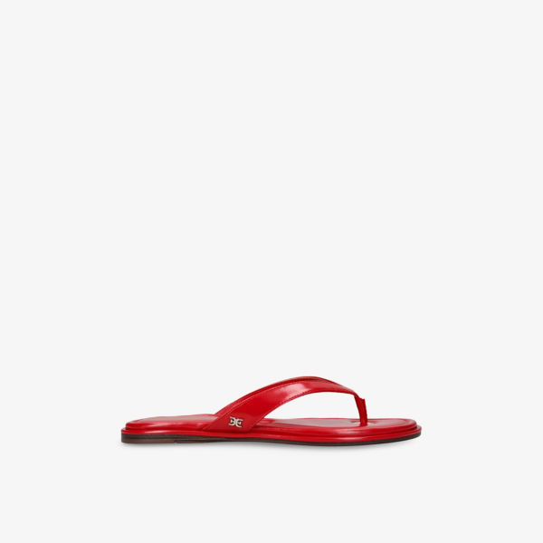 Сандалии Sam Edelman на плоской подошве из искусственной кожи, красный
