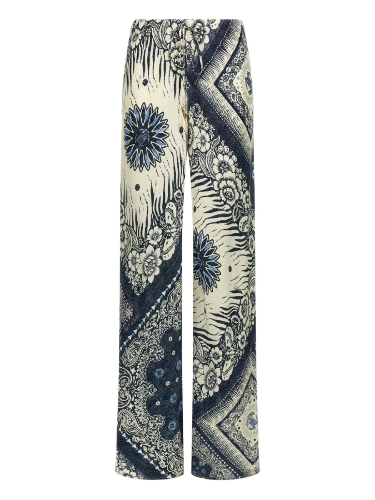 

Roberto Cavalli брюки с принтом, синий