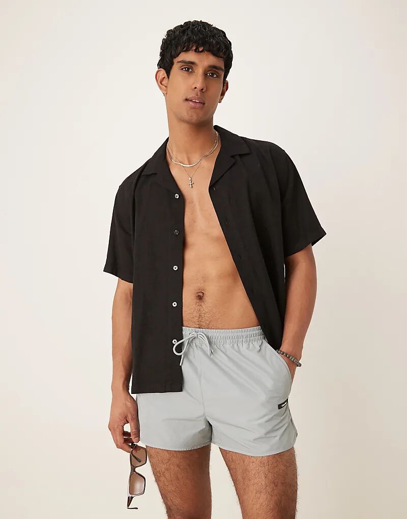 

Плавки-шорты с логотипом Calvin Klein серого цвета