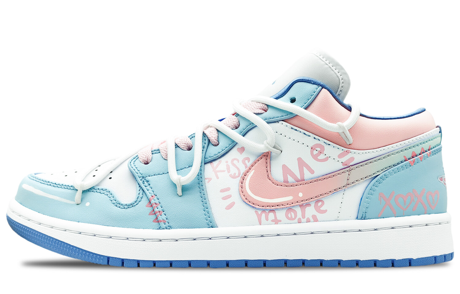 

Кроссовки Air JORDAN 1 Vintage Basketball Shoes Women's Low-Top Blue White, Синий, Кроссовки Air JORDAN 1 Vintage Basketball Shoes Women's Low-Top Blue White