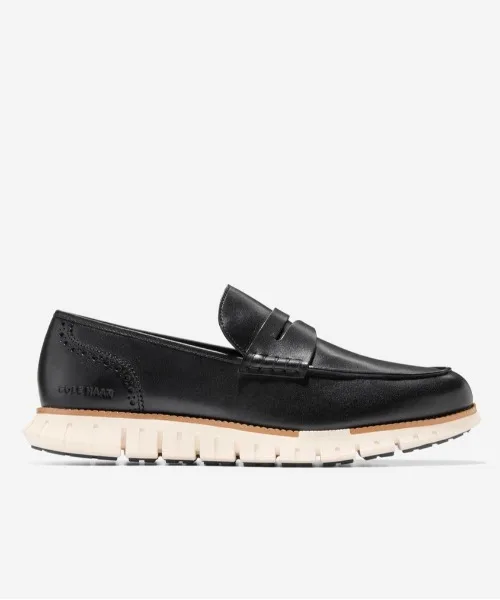 Мужские кожаные пенни-лоферы ZERØGRAND COLE HAAN чёрные