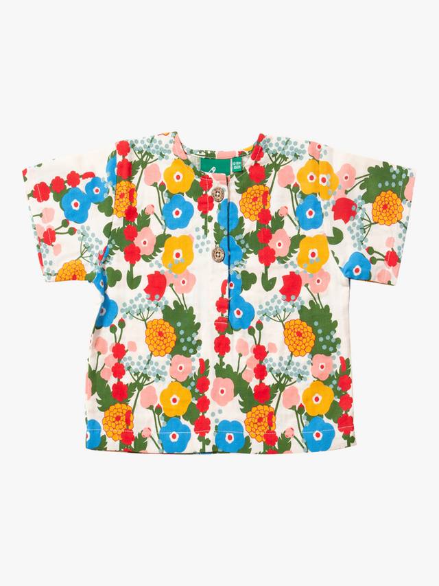 

Детская футболка flora fauna henley top Little Green Radicals, разноцветный