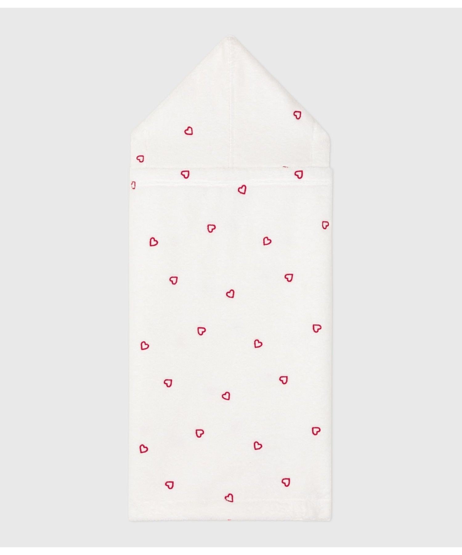 Ворсовый плащ Petit Bateau, Off-white/Light pink — фото 4
