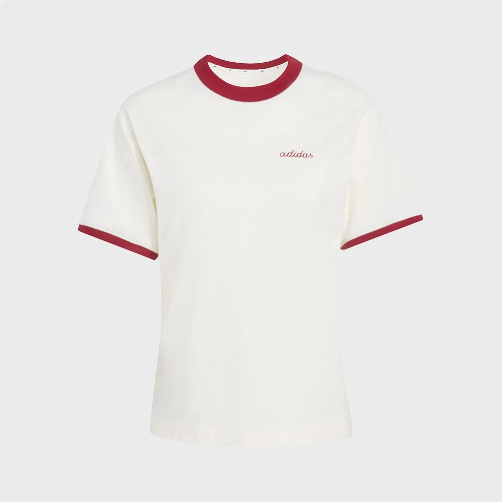 Женская белая футболка с вышивкой Seasonal Essential Color Pop от Adidas