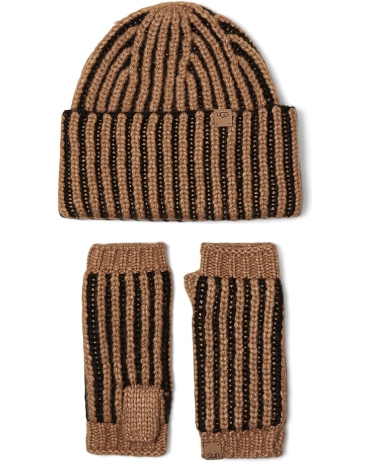 

Женская шапка UGG Chunky Plaited Set, Black Multi