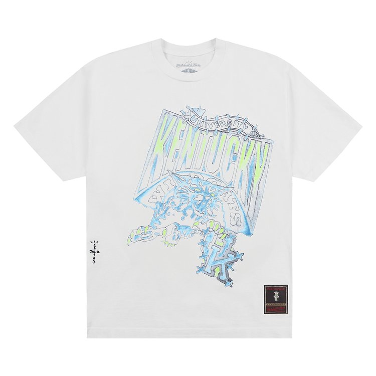 

Футболка Cactus Jack By Travis Scott Cactus Jack by Travis Scott x Mitchell & Ness University Of Kentucky Handdrawn Tee, белый