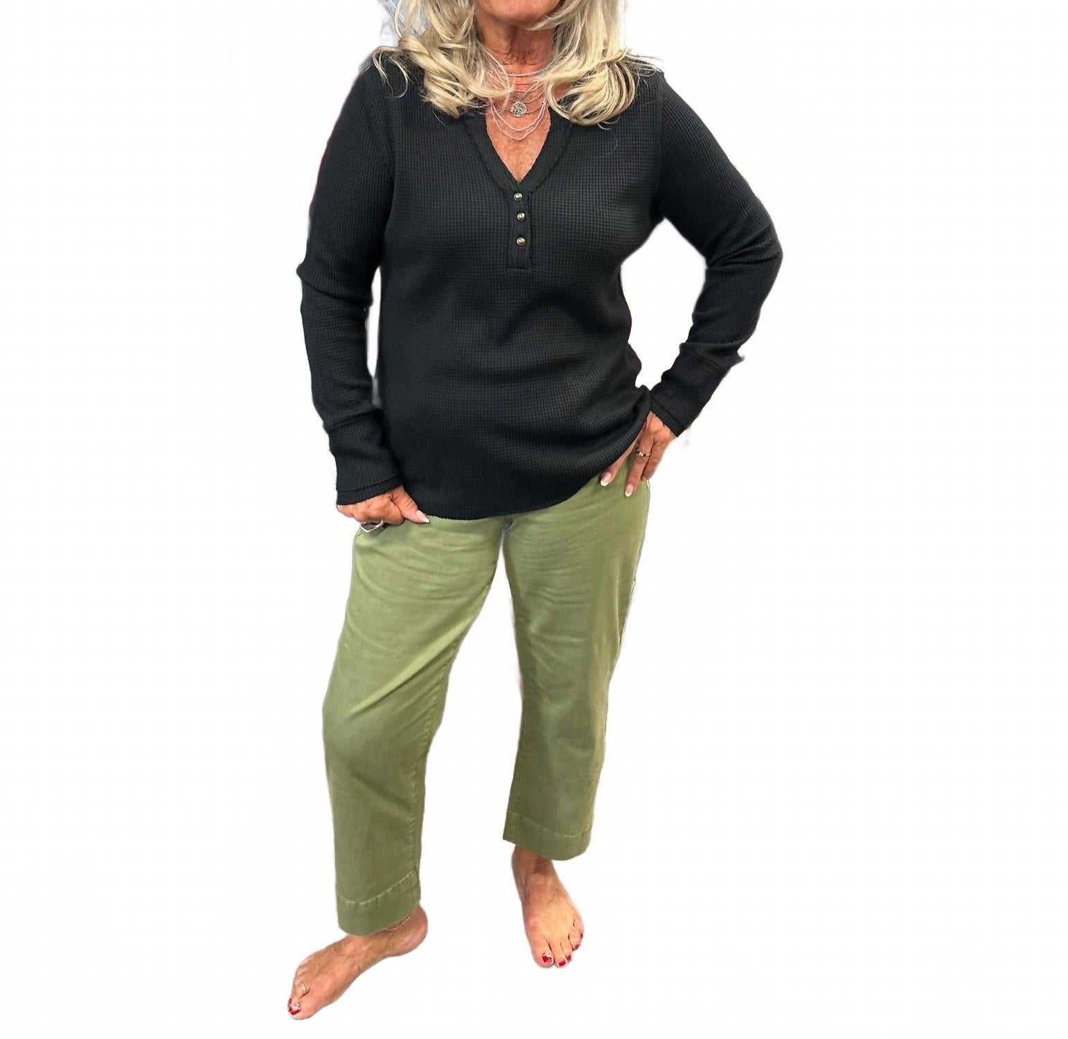 

TRIBAL Рубашка-поло с начесом, черная