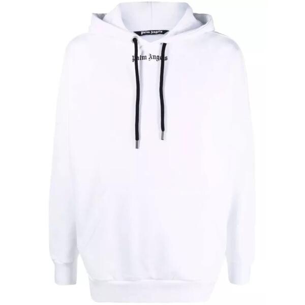 

Футболка logo-print drawstring hoodie Palm Angels, белый