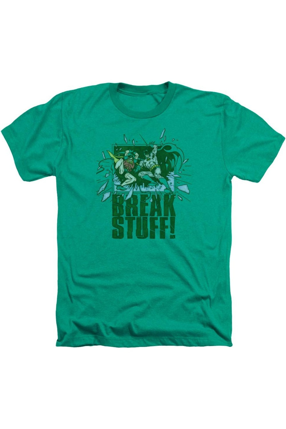 

DC Comics Break Stuff Adult Heather футболка / футболка Gildan, цвет kelly green