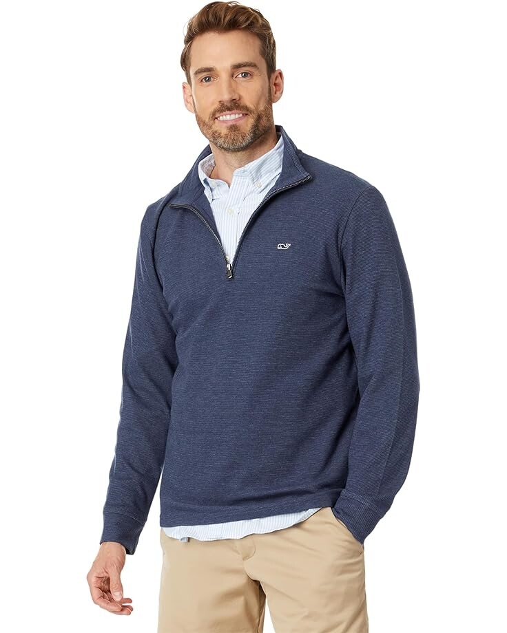 

Толстовка Vineyard Vines Saltwater 1/4 Zip, цвет Deep Bay