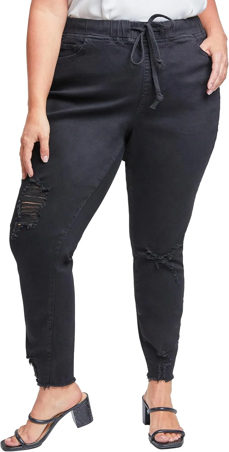 

Royalty for Me Women's Plus Size джинсовые джоггеры с высокой посадкой