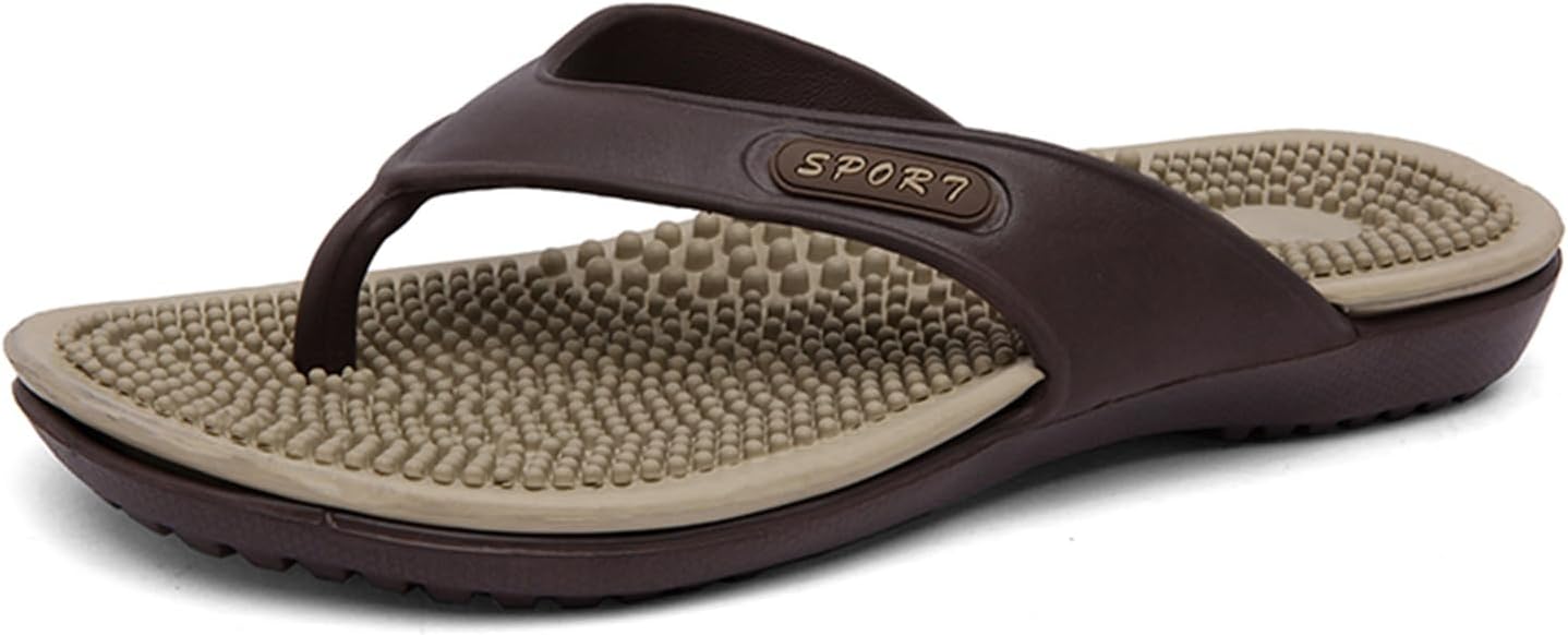 

Мужские сандалии FLIOZY на каждый день, слипоны с легкой подошвой, ортопедической поддержкой свода и мягкой амортизацией, коричневый