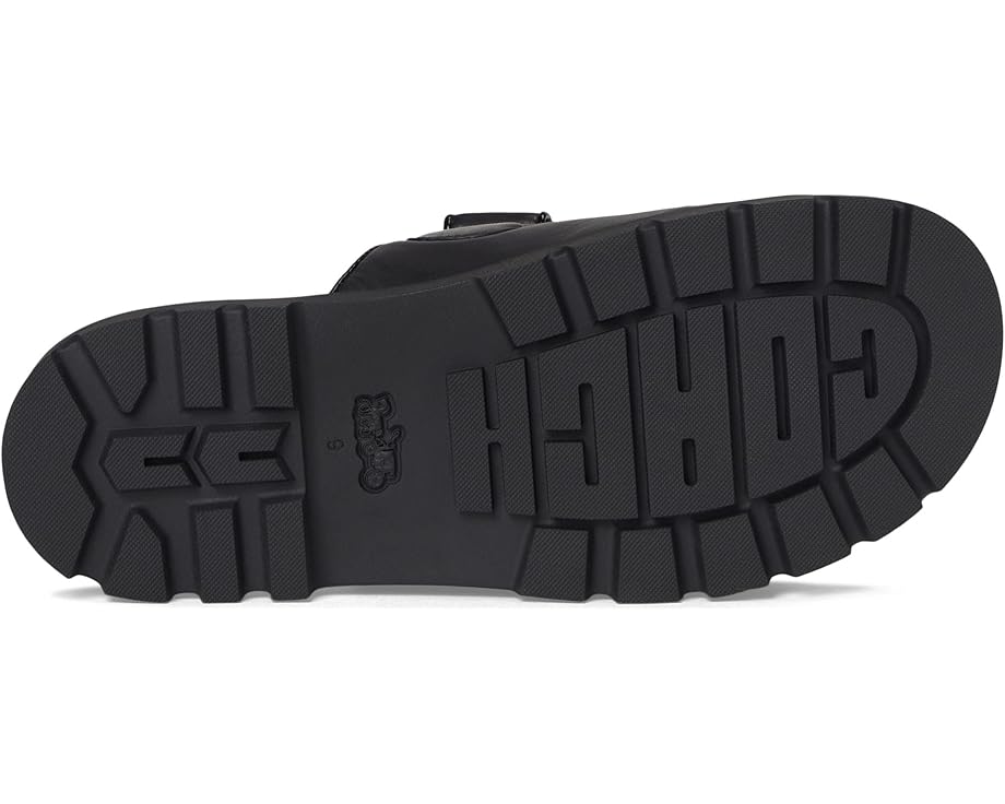 Сандалии COACH Sculpted C Leather Double Band Sandals, черный — фото 3