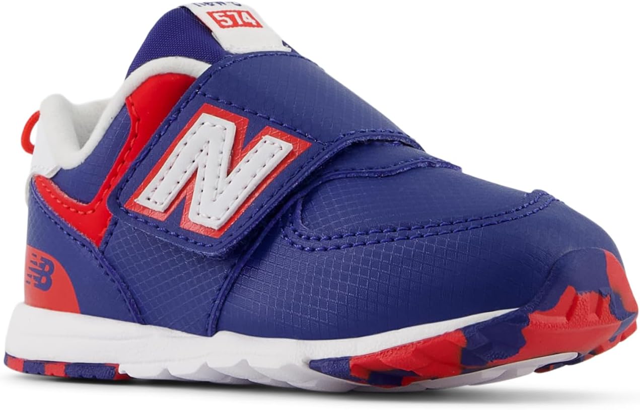 Кроссовки New Balance 574 New-b для маленьких мальчиков на липучке, белый — фото 3