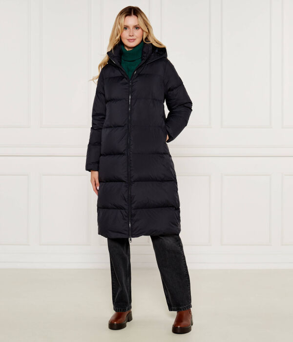 

Пуховик женский Tommy Hilfiger длинный с капюшоном, синий