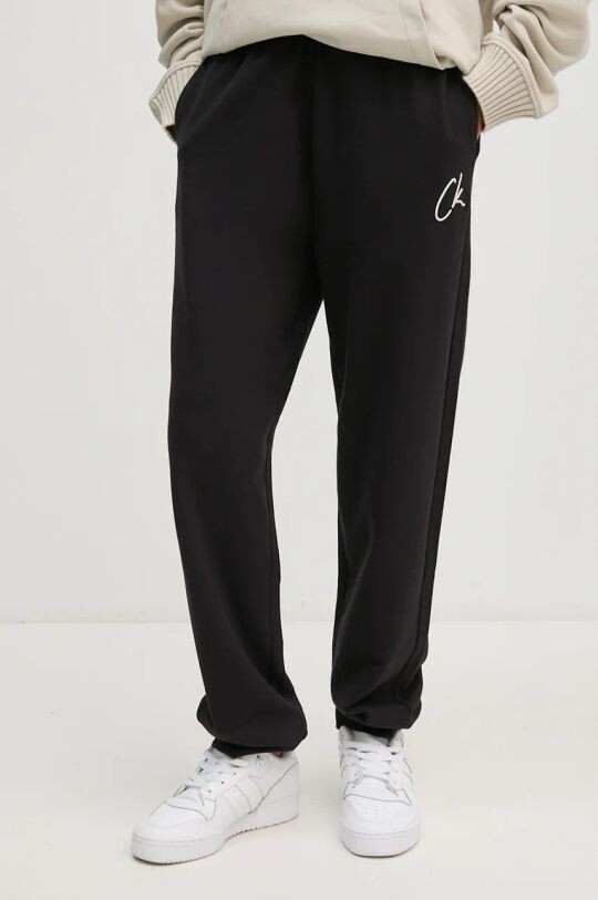 

Хлопковые спортивные штаны Calvin Klein Jeans, черный