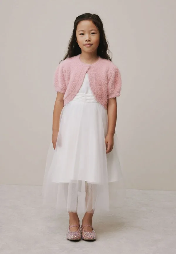 Кардиган с коротким рукавом прямого кроя Next, Pink