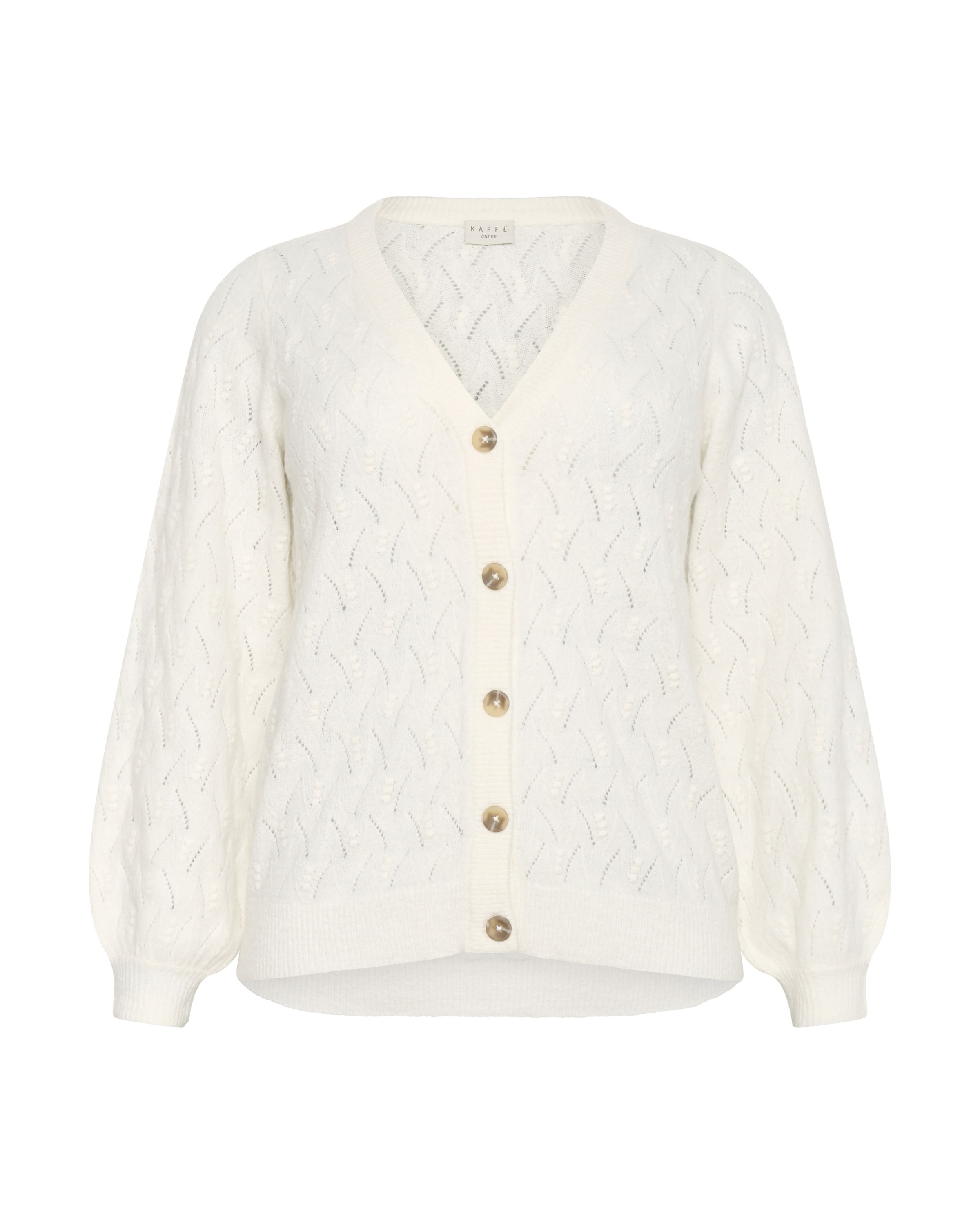 

KAFFE CURVE Вязаный кардиган 'Anita' в цвете Cream