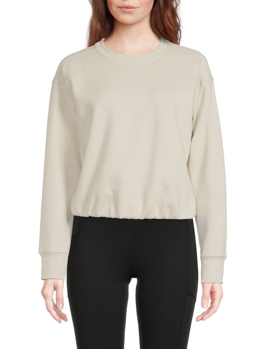 

Толстовка с вышитым логотипом Calvin Klein, цвет Porcini Beige