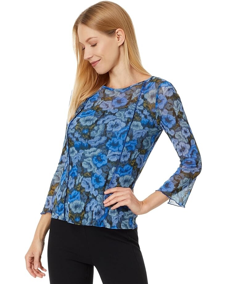 

Футболка Vince Camuto Crew Neck Long Sleeve Blouse, цвет Royal Azure