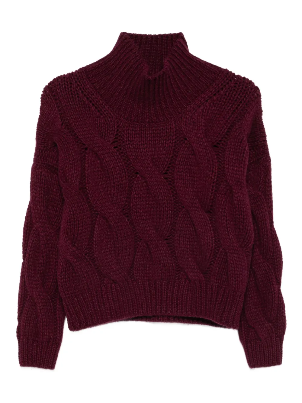 

Джемпер фактурной вязки с высоким воротником Incentive! Cashmere, фиолетовый