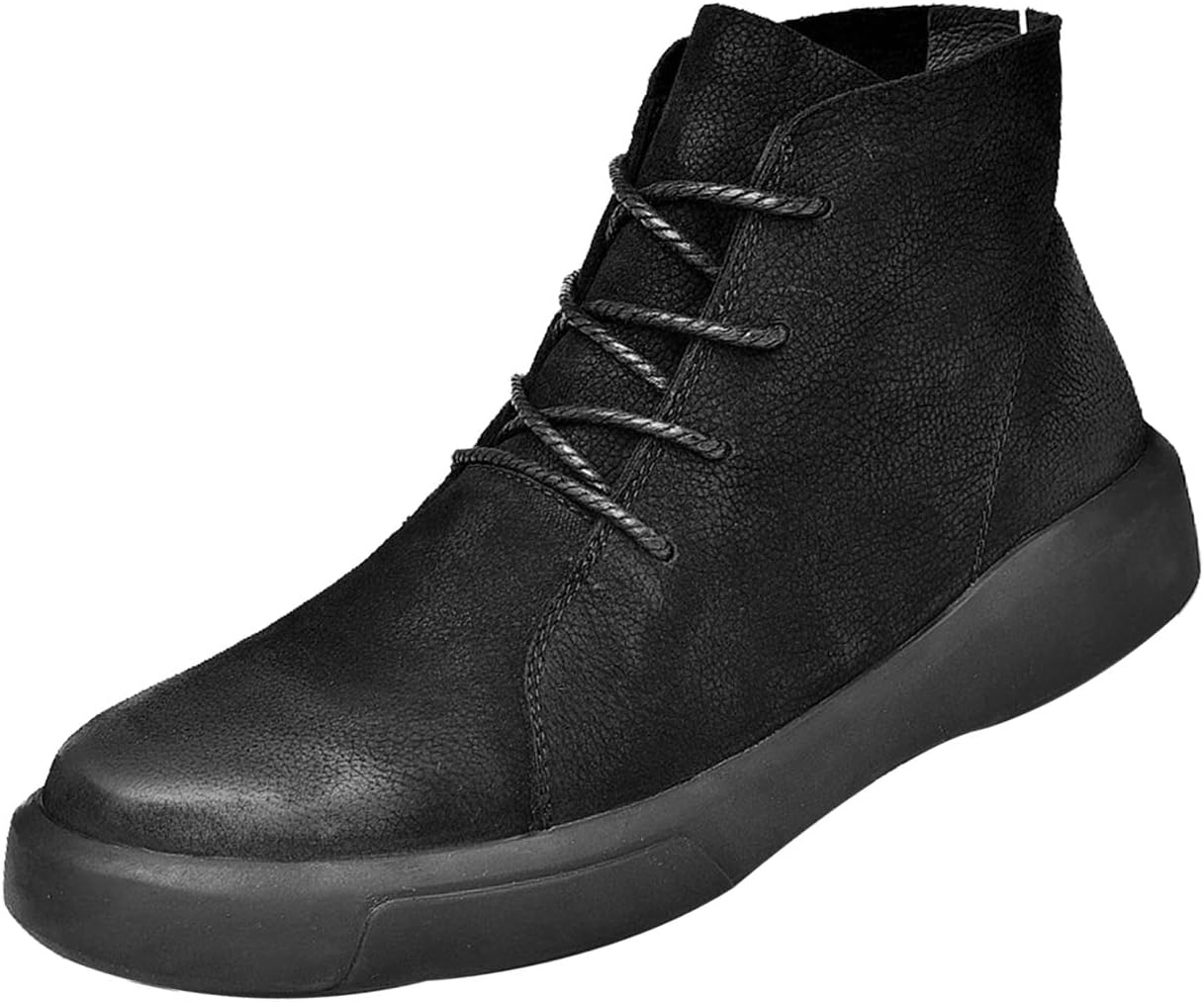 

Мужские кожаные повседневные ботинки Chelsea AngryMonkey, удобные высокие непроскальзывающие деловые ботинки Oxford, рабочие, для путешествий, Chukka, ботильоны, черный