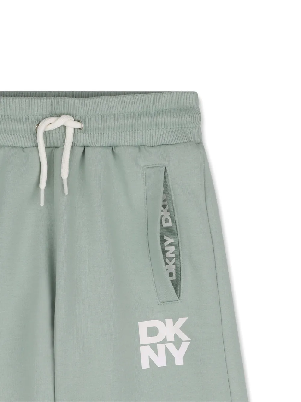 Шорты-бермуды с логотипом Dkny Kids, зеленый — фото 3