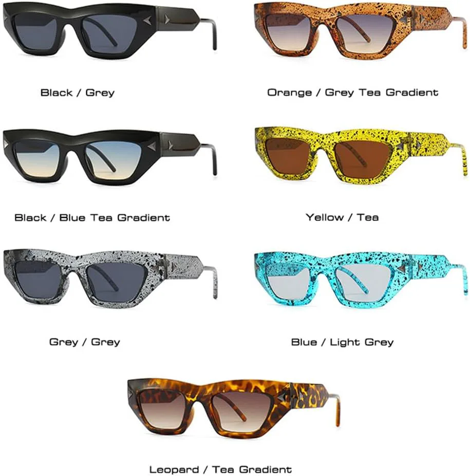 

Модные очки-«кошачий глаз» в стиле ретро для женщин, очки конфетных цветов для мужчин, солнцезащитные очки с градиентным переходом цвета JWMSXYQR, Yellow Tea