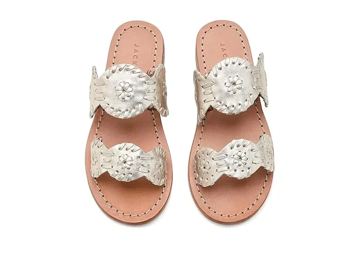 Сандалии Lauren Flat Jack Rogers Kids, White — фото 3